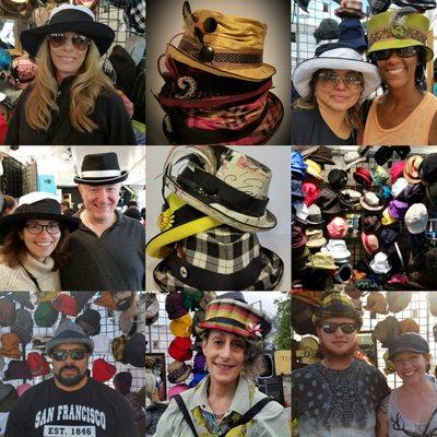 Customers with their new chapeaux!