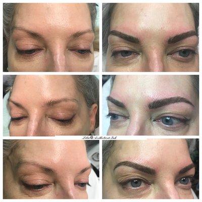 Micro blading brows procedure