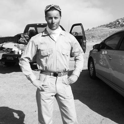 Actor Wade B. in WWII pilot uniform.