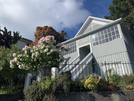 Sausalito Christian Fellowship, originally the Portugese Meeting Hall, built in 1886, with beautiful views of the Bay!