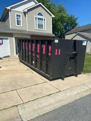 Dover residential roll off dumpster rental.