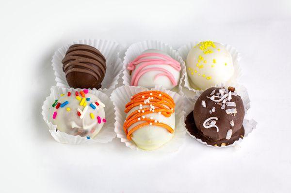 TRUFFLES! Triple Chocolate, Strawberry, Lemon, Birthday Cake, Pumpkin Cheesecake, German Chocolate.