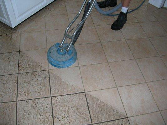 Before and After Tile and Grout Cleaning