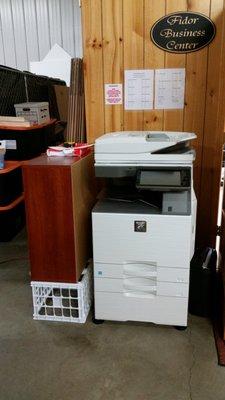 We are a copy shop - Copies from 8 1/2x11 on up to ledger size - Laminating, Faxing & Scanning too!!