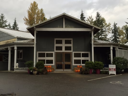 The entrance to the barn