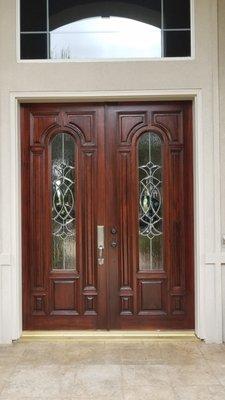 Refinished double doors