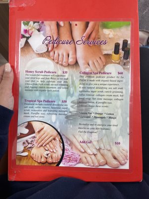 Pedicure Prices & Descriptions