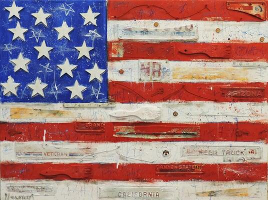 Mixed Media flag  by Dave Newman