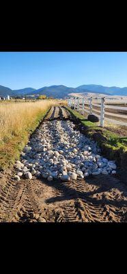 Oversized rock base for washed out drive!