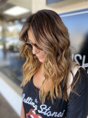 Warm golden balayage by Brooke Trowbridge