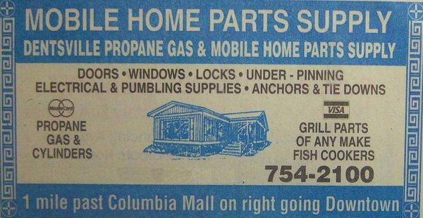 Dentsville Propane Gas & Mobile Home Parts Supply