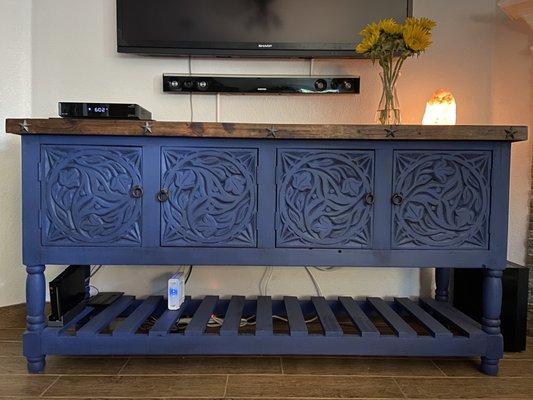 Credenza makeover.  Well, tv cabinet makeover.