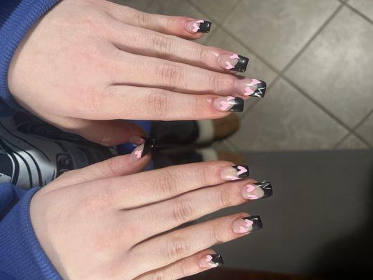 My friends nail...not even what she asked or wanted.