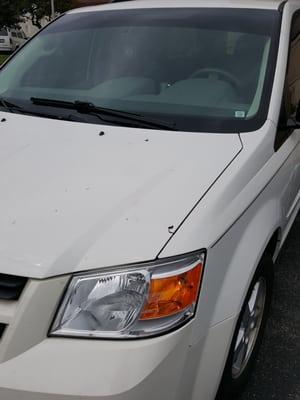 So much for paying close to $10 for a car wash.  This place sucks!  This is my wife's van today!