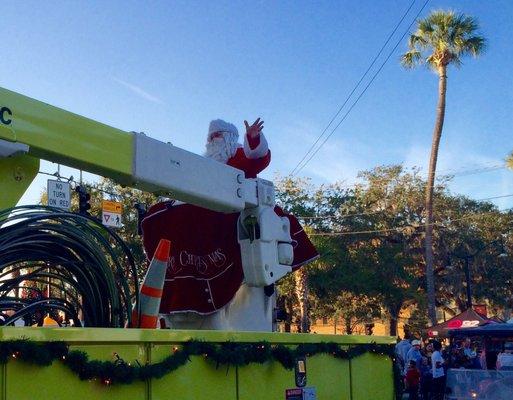 Santa riding the truck-2017