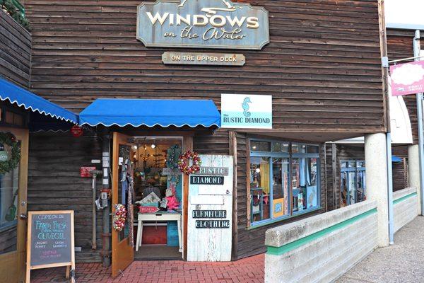 On the Embarcadero in Morro Bay next to Windows on the Water