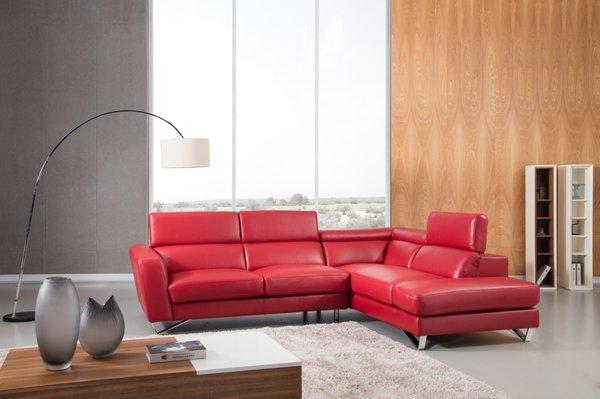 Greatime S2201 Genuine Leather Sectional Sofa