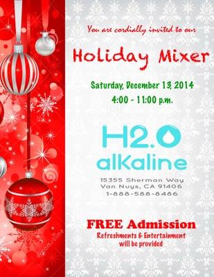 You are cordially invited to our Holiday Mixer! 
FREE Admission.
Refreshments & Entertainment will be provided.