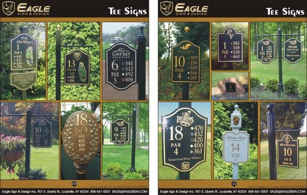 TEE SIGNS - CAST BRONZE AND ALUMINUM