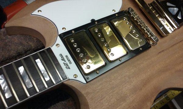 63 LP Custom repro hand made 1 piece ebony pickup bezel