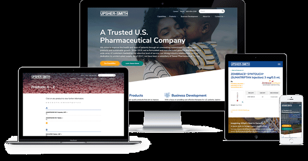 UPSHER SMITH PHARMACEUTICAL WEBSITE DESIGN: PHARMACEUTICAL COMPANY UPSHER-SMITH LAUNCHES NEW WEBSITE TO SUPPORT GROWTH, ATTRACT NEW PARTNERS