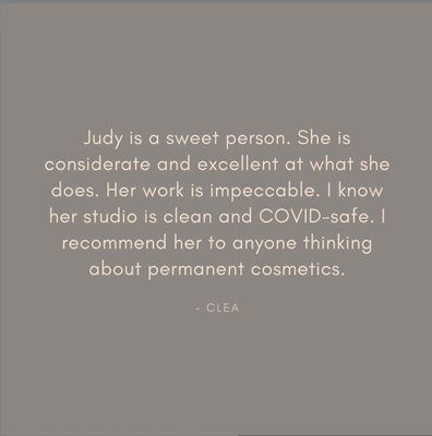 Thank you so much for your review, Clea! You can always expect a sanitary studio and a job well done from me- COVID or not. ⁠