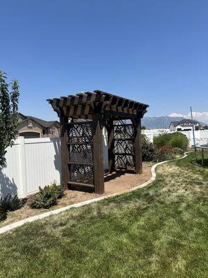 Custom stained arbor