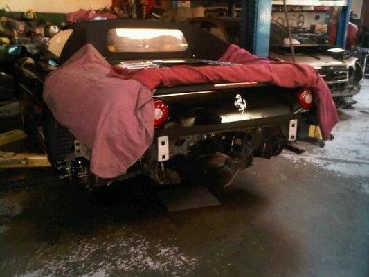 Ferrari 355 in surgery with the Ferrari Dr Sal Garcia.