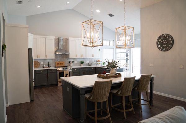 Kitchen with island