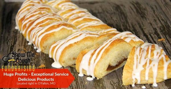 The delicious cinnamon Butter Braid® pastry - $5.60 profit for your group!