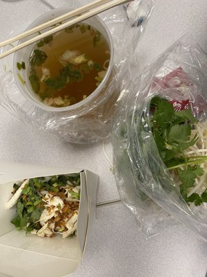 Chicken pho takeout