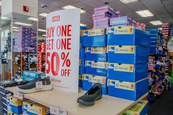 Athletic Shoes Section of Store