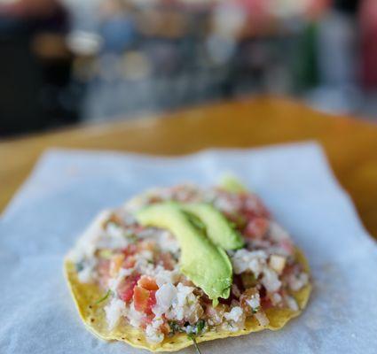 Ceviche tostada- unexpectedly fresh!