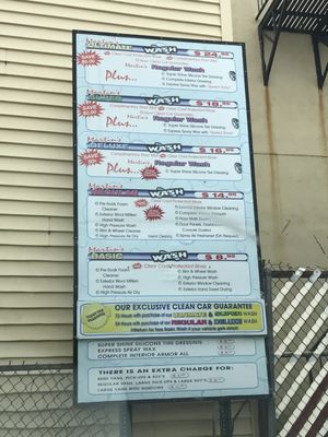 Prices for Martin Car Wash