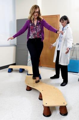 Dr. Helen Cohen during an occupational therapy session with a patient.