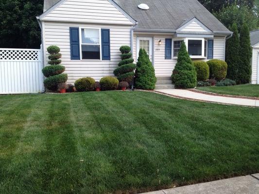 Our lawn striping  system can improve the curbside appeal of your home or business.