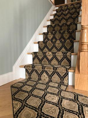 Couristan's Palladino Collection. Arezzo. Custom step runner with no border. Gorgeous.