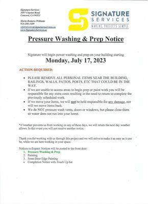 Mon, 17 July 2023: latest authoritarian notice threatening the careless damage or arbitrary removal of personal property during disruption.