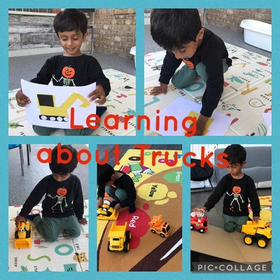 Big Trucks are always fascinating for kids!!! Children enjoying the hands-on activities to learn interesting facts about trucks