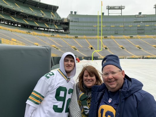 Family bucket list trip to Green Bay for some playoff football