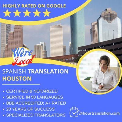 Our Houston agency offers Professional Spanish Document Translation in Houston, Tx.