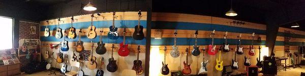 Guitar Wall at Cherokee Music Center