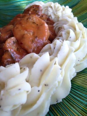 Moroccan Chicken with Creamy Mashed Potatoes