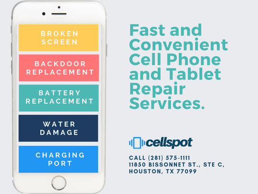 Low Price Repair Services for iPhone, Galaxy, iPad and Tablet | CellSpot