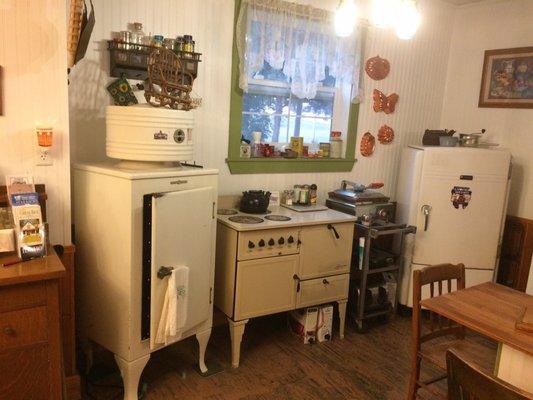 the stove at Largilliere Carriage B&B sweet kitchen, wonderful breakfast