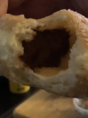 Chocolate filled donut