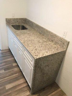 Countertop with waterfall