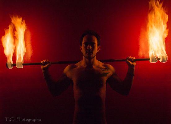 Personal project using fire as the only source of light.