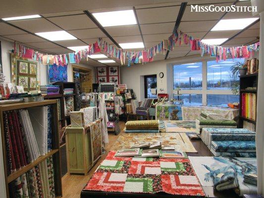 Inside the fabric shop