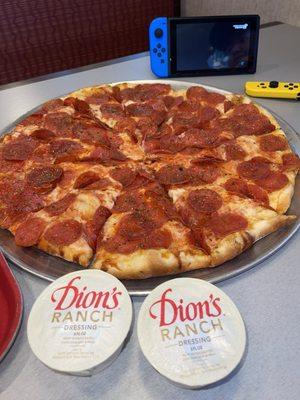 Thin crust with Extra Pepperoni please!